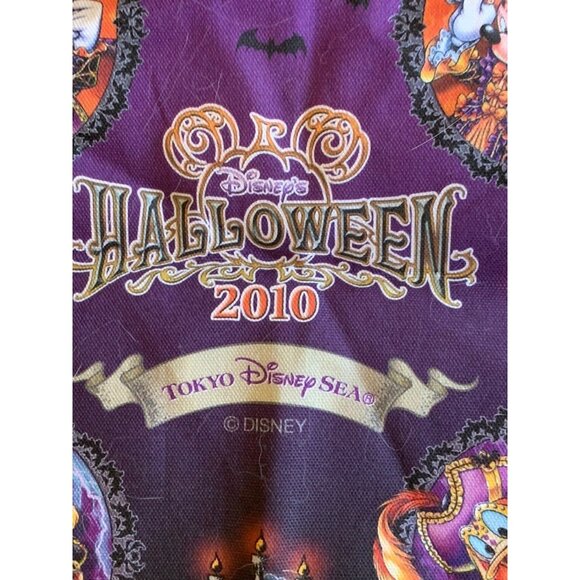 2010 Halloween Tokyo Sea Disney pins drawstring cloth bag reversible RARE - Picture 3 of 10
